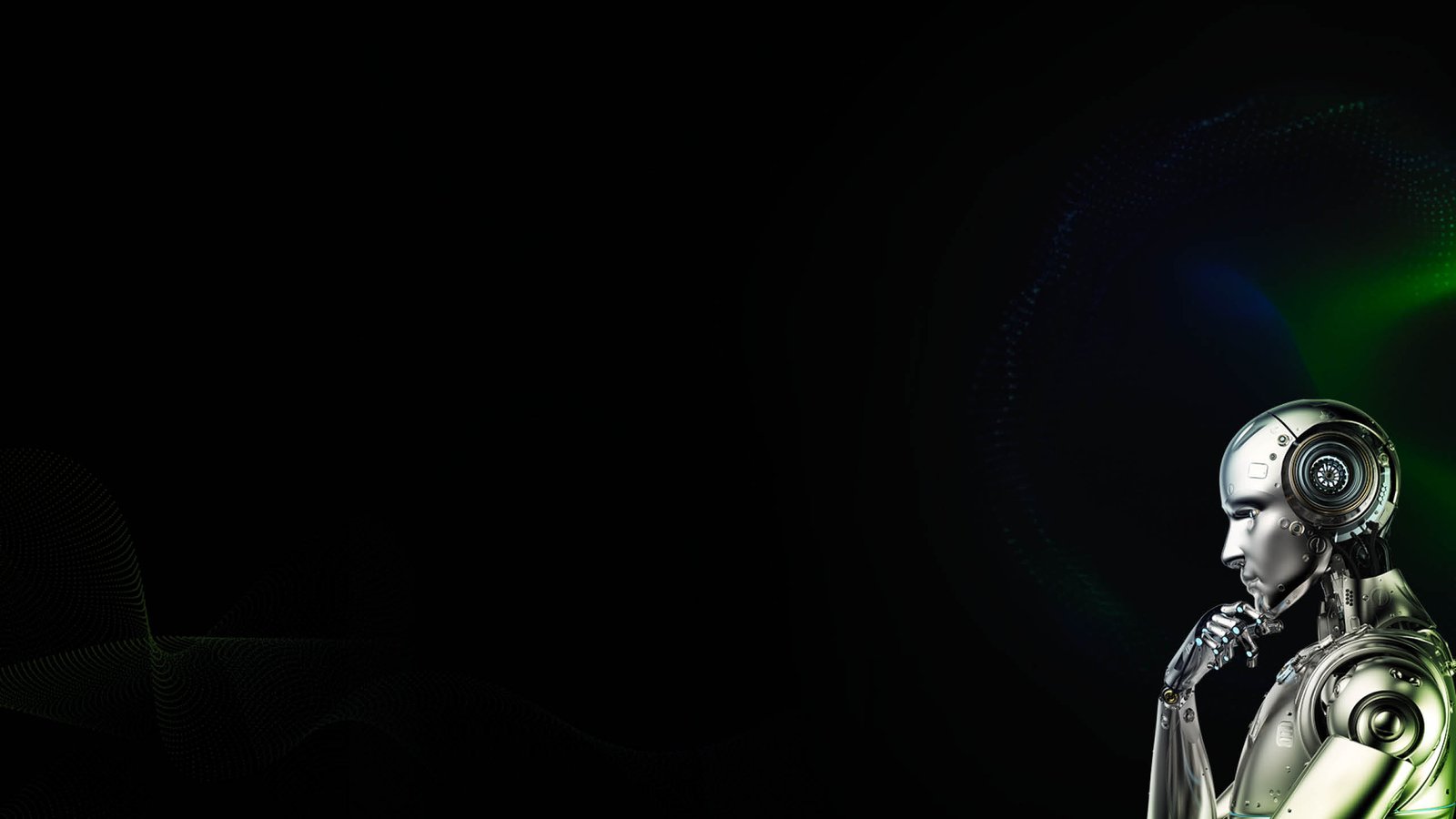 Plano de fundo com robô de IA